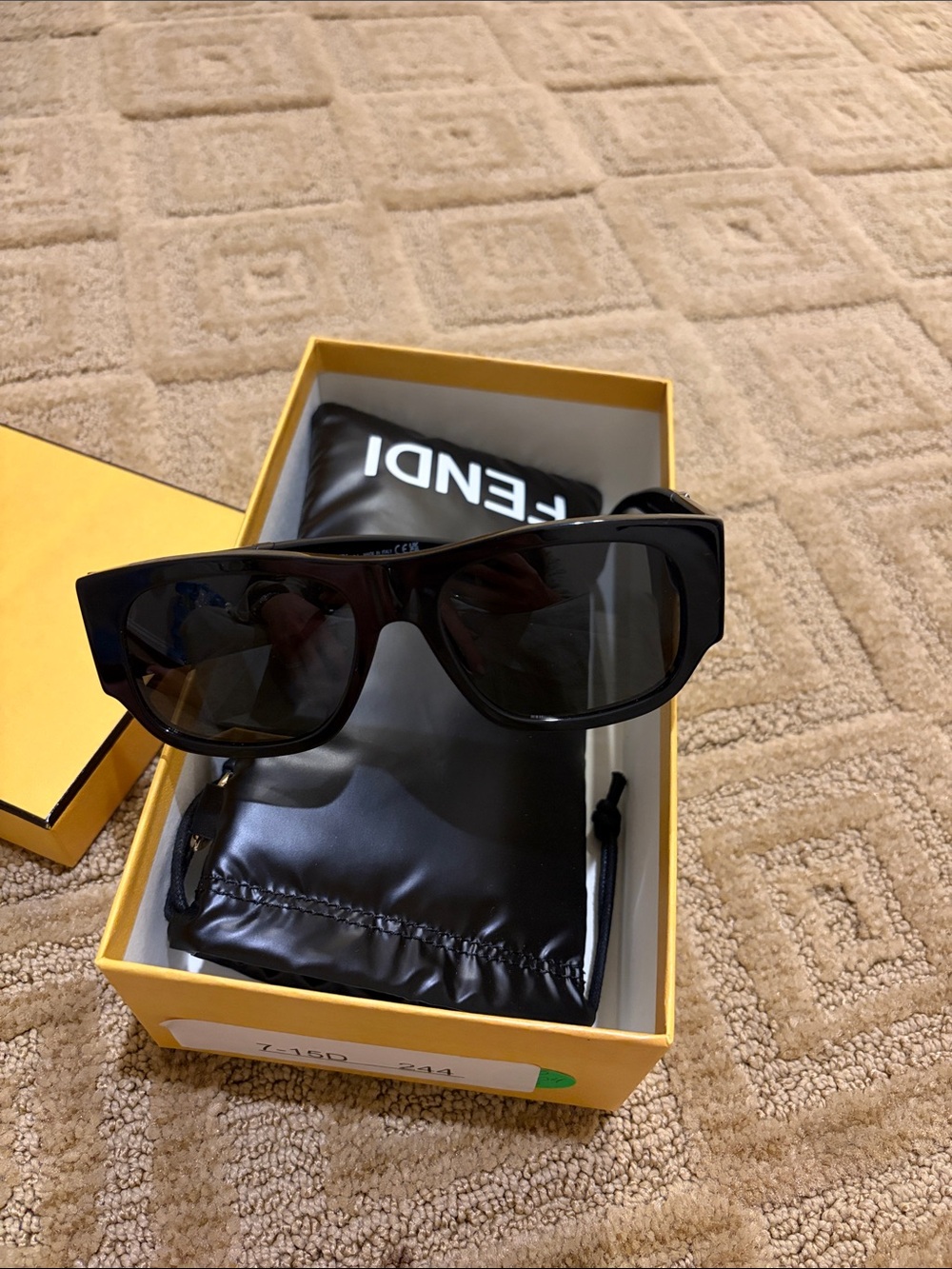 Fendi Black Sunglasses with Grey Lenses